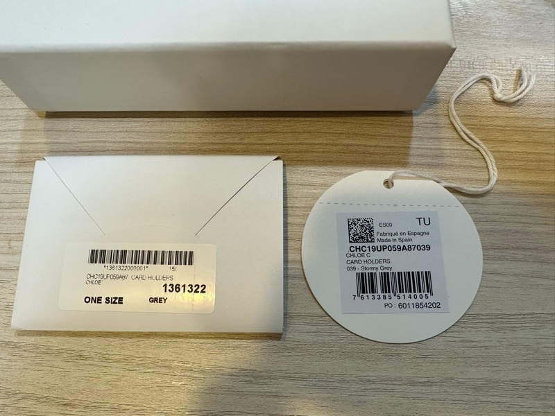 Chloe C card holders 鱷魚壓紋零錢包 卡片夾 stormy grey 大象灰 霧霾灰-6