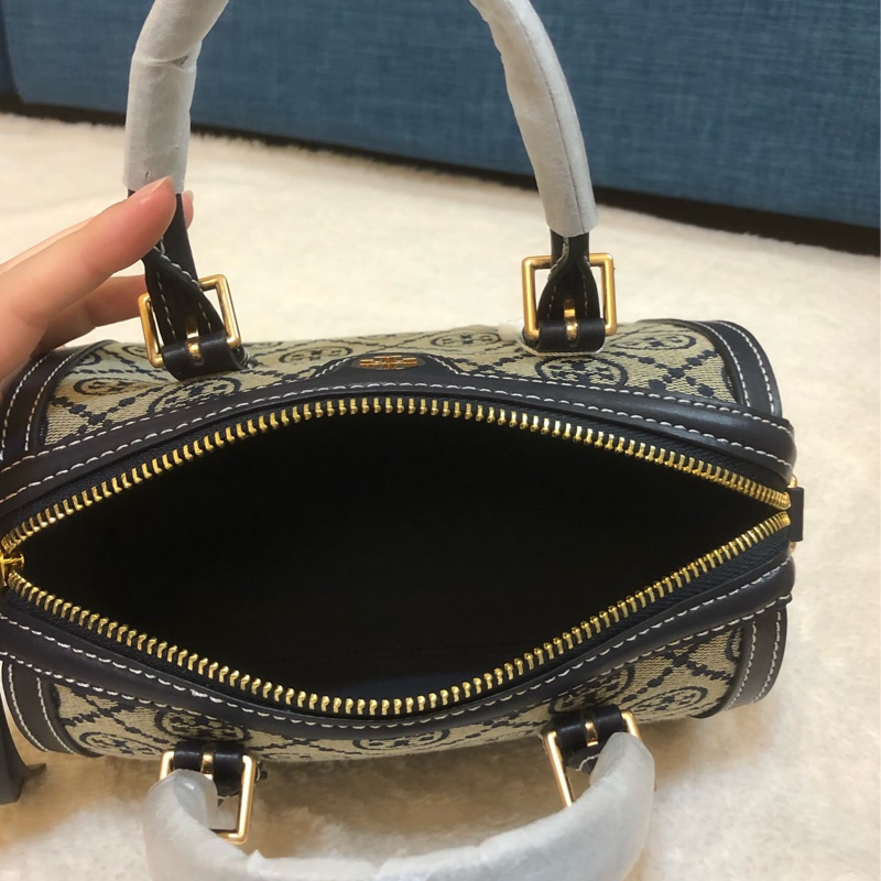 Tory Burch緹花波士頓包（海軍藍迷你）-3