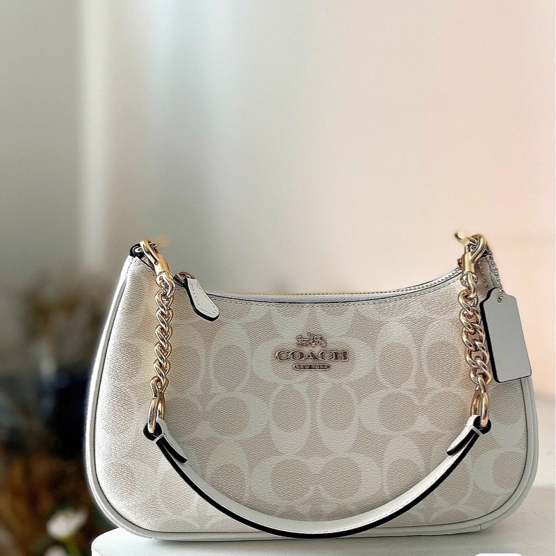 coach teri冰川白 腋下包-2