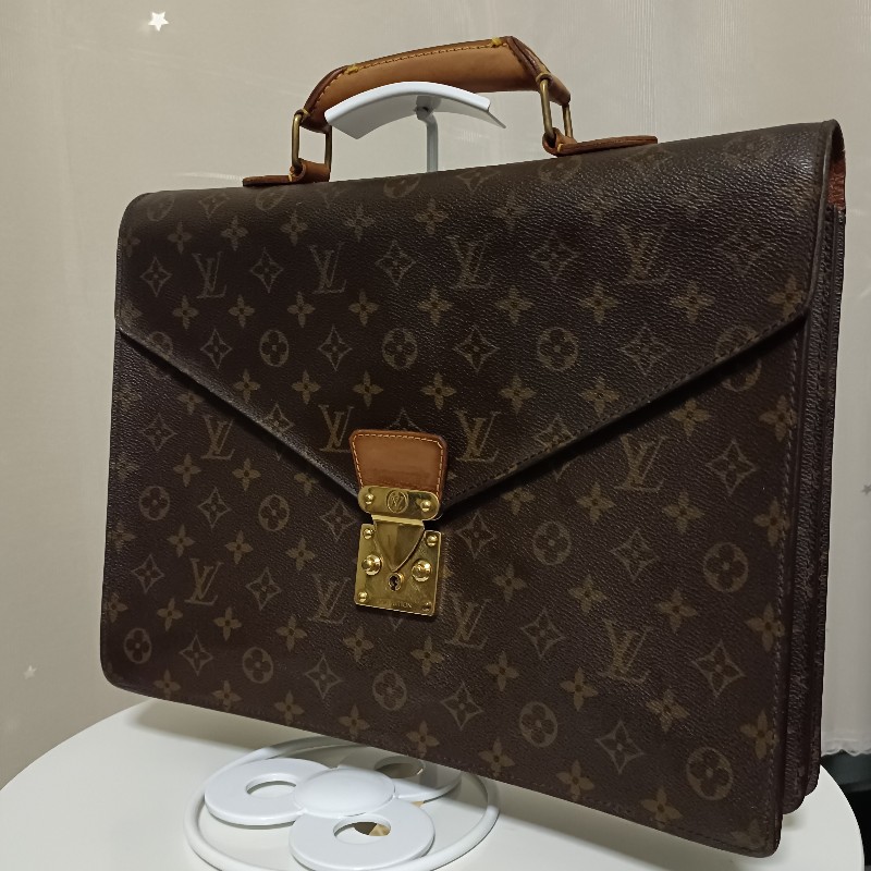 LV 中古古董蒙梭男士公文包/公事包/筆電包 Vintage M53331-2