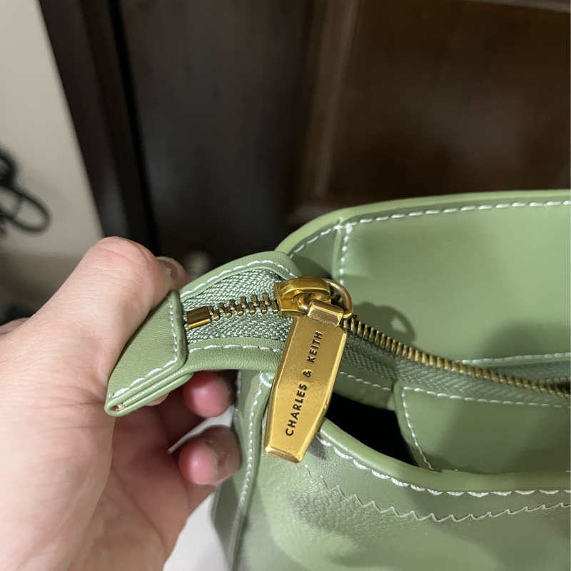 Charles & Keith 托特包、綠色-2