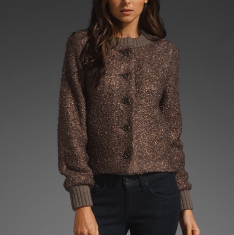 Marc by Marc Jacobs 咖啡色金蔥羊毛外套-0