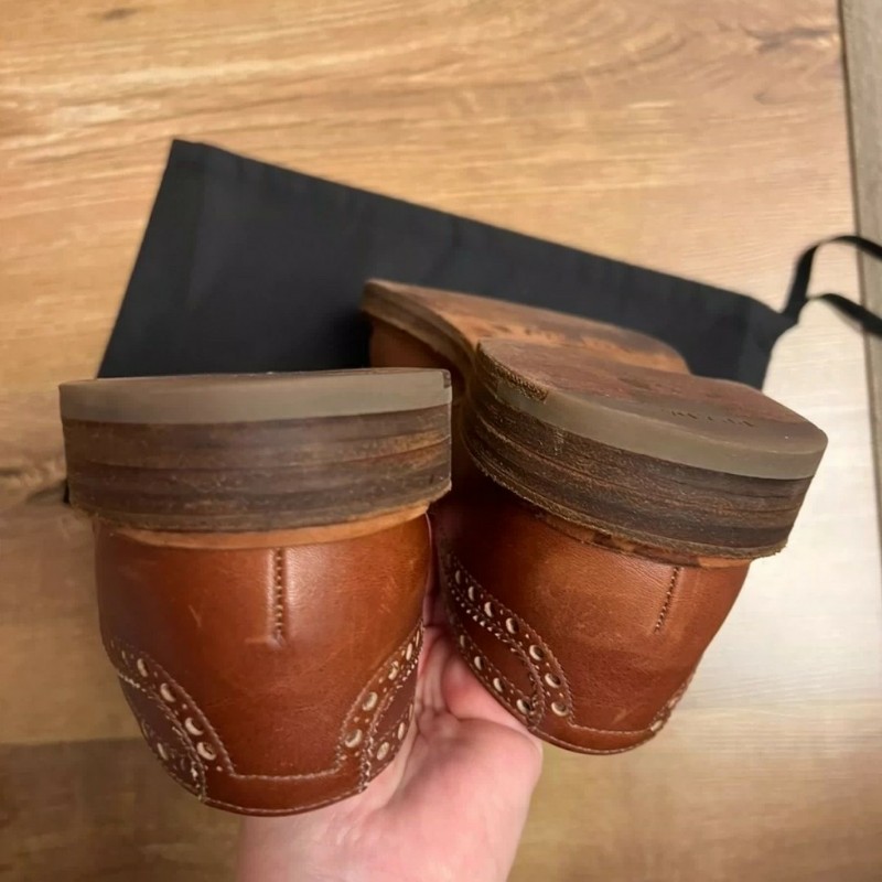 #已旋轉售出#Prada男士雕花皮鞋7碼-1