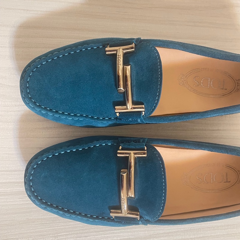 TODS 豆豆鞋 萊茵藍-1