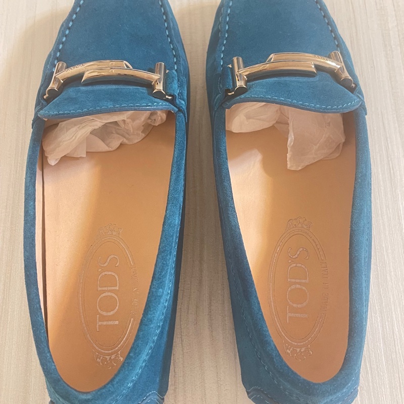 TODS 豆豆鞋 萊茵藍-3