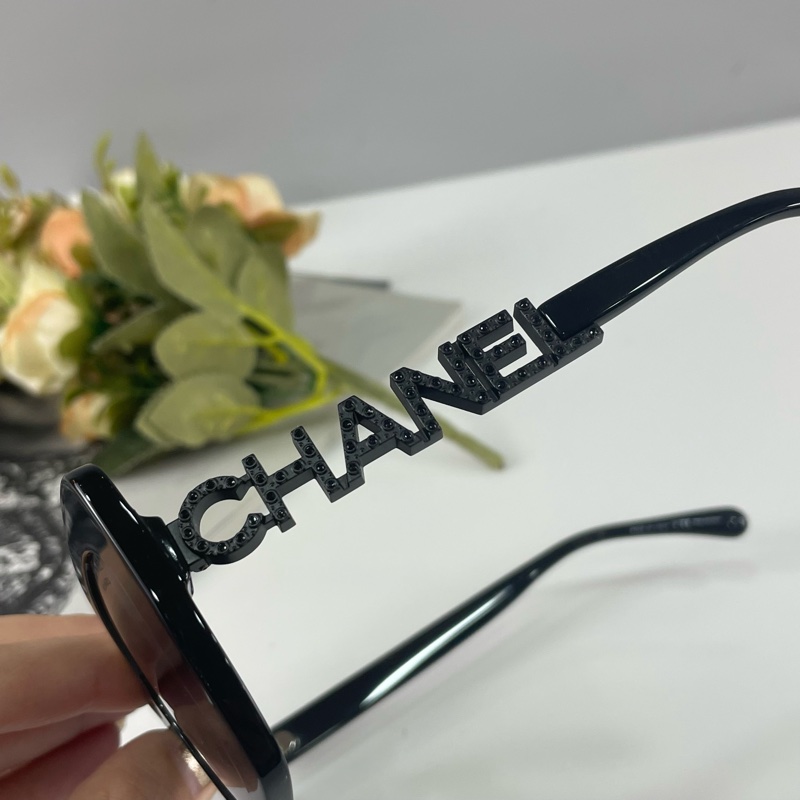 限時特惠😎 Chanel 5422B 字母logo 水鑽爽C方形太陽眼鏡-5