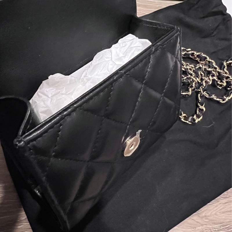 CHANEL香奈兒經典雙C LOGO 菱格紋小羊皮手提/斜背小包-1