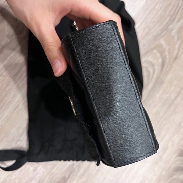 CHANEL香奈兒經典雙C LOGO 菱格紋小羊皮手提/斜背小包-3