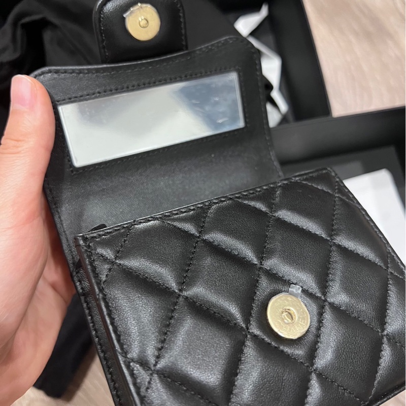 CHANEL香奈兒經典雙C LOGO 菱格紋小羊皮手提/斜背小包-8