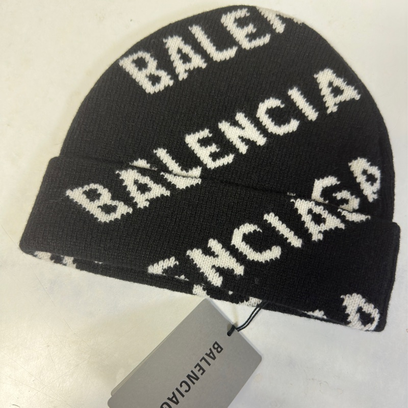 巴黎世家 Balenciaga logo wool hat 毛帽 黑-0