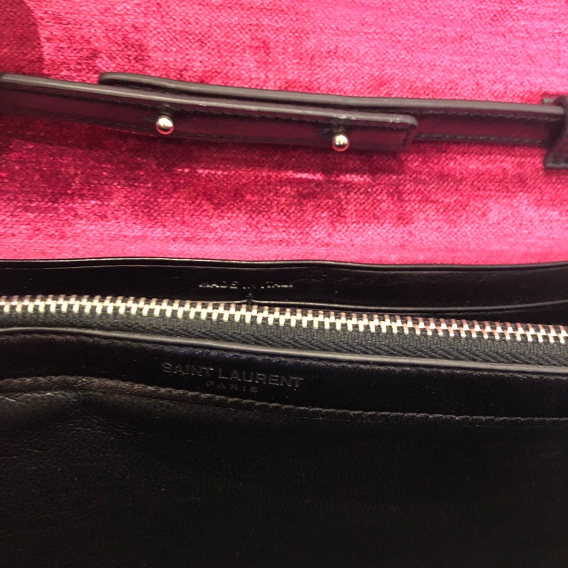 Saint Laurent Saint Laurent Monogram Chain Wallet (暗紅/銀)刷卡價-13