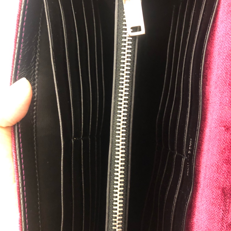 Saint Laurent Saint Laurent Monogram Chain Wallet (暗紅/銀)刷卡價-6