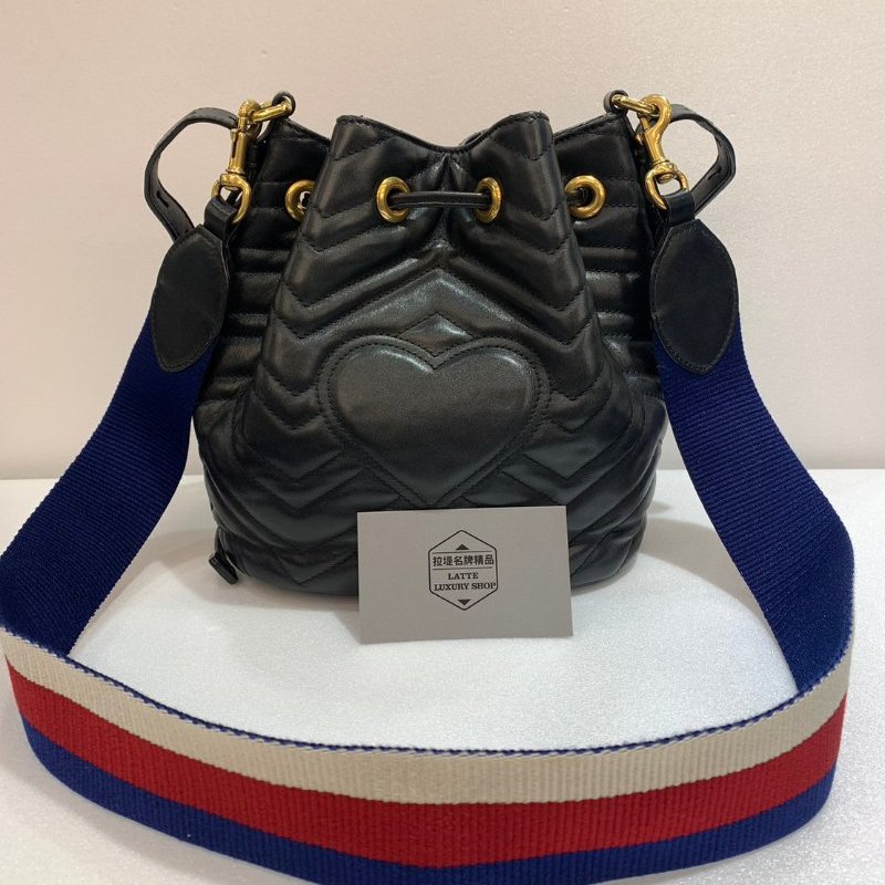 GUCCI Marmont 馬夢 水桶包/斜背包/手提包/側背包 476674  9成新-2