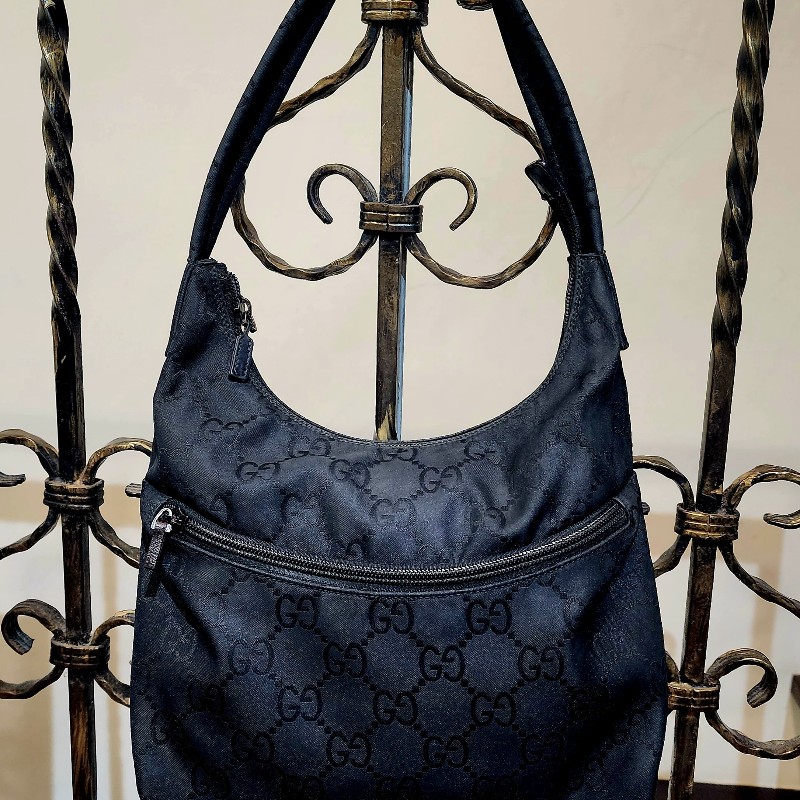 GUCCI 古馳 肩背包 單肩背包 腋下包 經典LOGO花紋-0