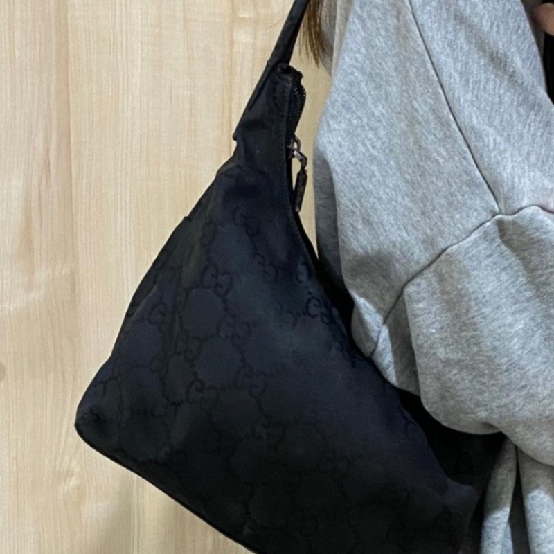 GUCCI 古馳 肩背包 單肩背包 腋下包 經典LOGO花紋-4