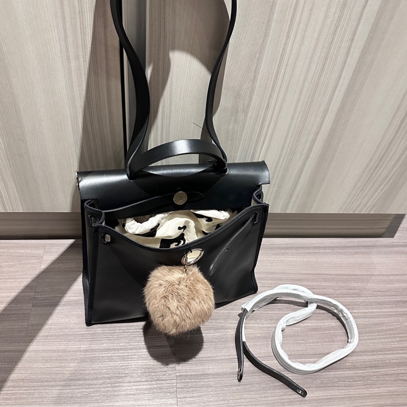 Hermes Herbag 31 黑銀防水布(降價)-1