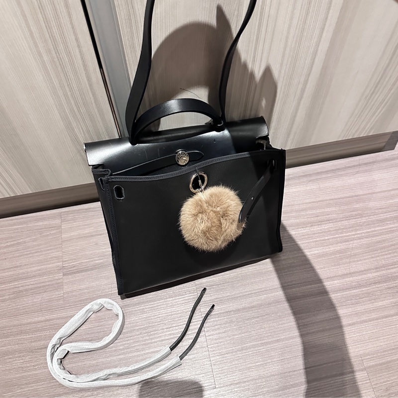Hermes Herbag 31 黑銀防水布(降價)-2
