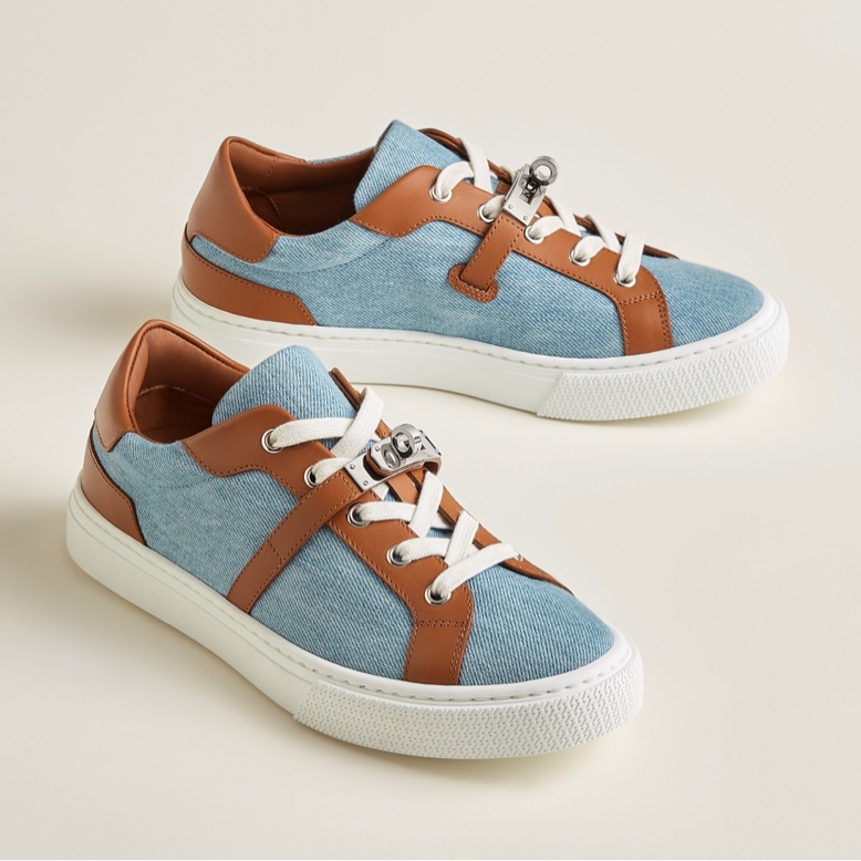 愛馬仕 Day運動鞋 丹寧牛皮配Kelly鞋釦-4