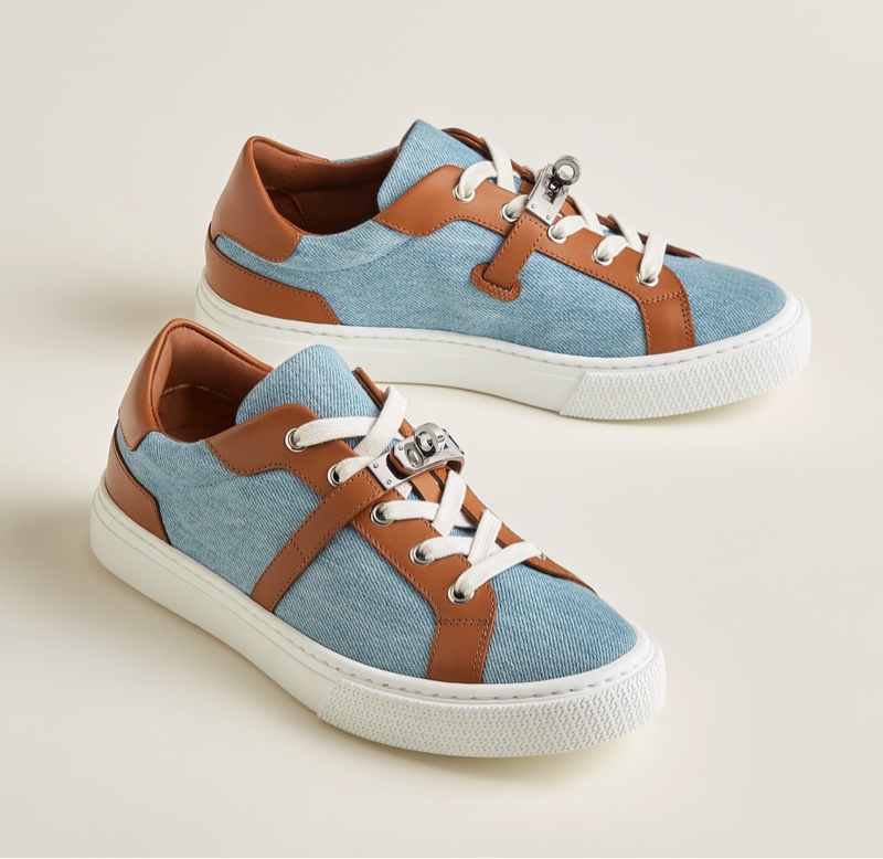 愛馬仕 Day運動鞋 丹寧牛皮配Kelly鞋釦-9