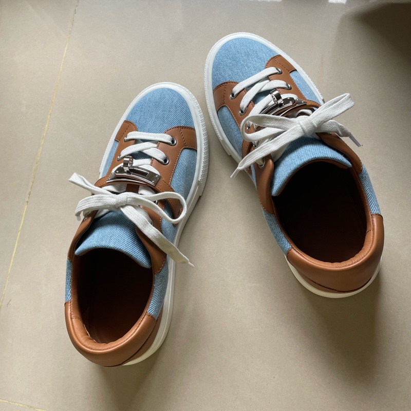 愛馬仕 Day運動鞋 丹寧牛皮配Kelly鞋釦-11