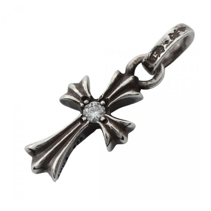 【日本直送】中古Chrome Hearts[B]SILVER BABY FAT w/DIAMOND BOTH SIDE 吊墜 SV925 鑽石 銀色-0