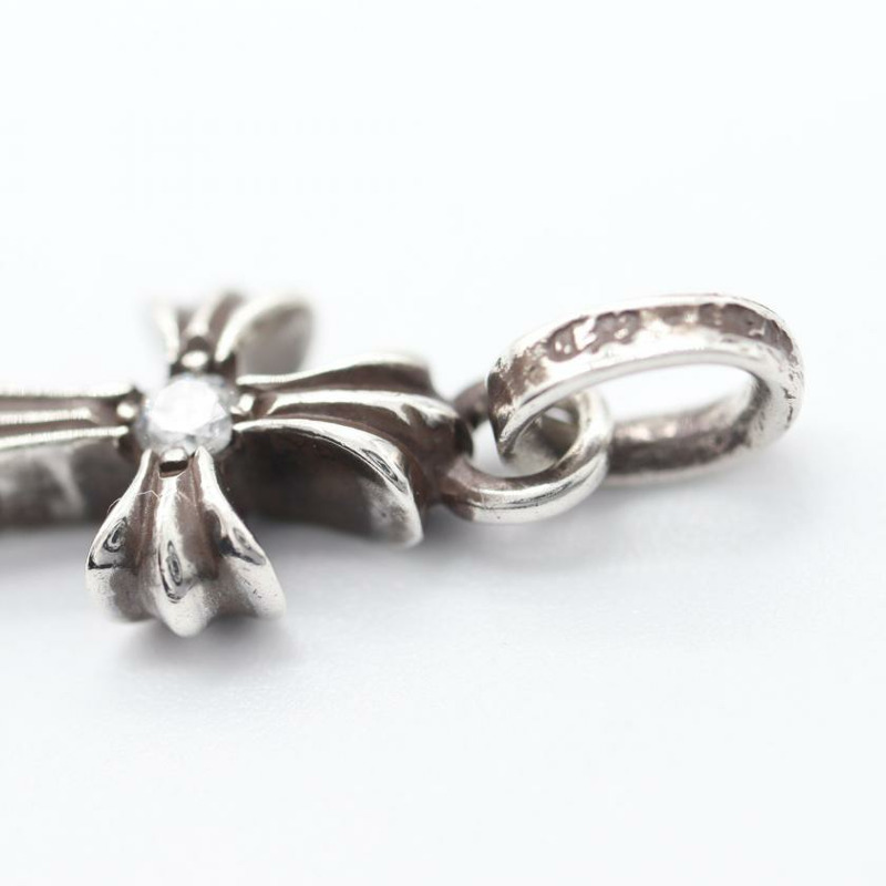 【日本直送】中古Chrome Hearts[B]SILVER BABY FAT w/DIAMOND BOTH SIDE 吊墜 SV925 鑽石 銀色-3