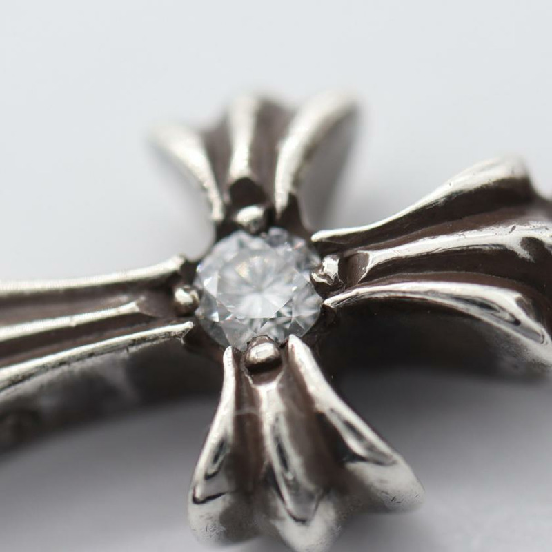【日本直送】中古Chrome Hearts[B]SILVER BABY FAT w/DIAMOND BOTH SIDE 吊墜 SV925 鑽石 銀色-4