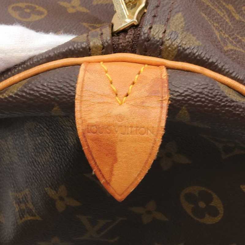 【日本直送】中古LOUIS VUITTON[B]Keepall 60 老花 波士頓包 PVC 皮革 棕色-3