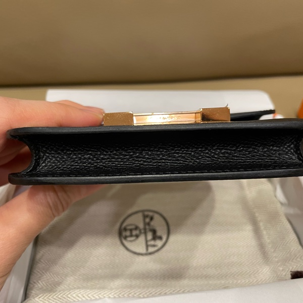 🐎全新愛馬仕Constance Slim黑色玫瑰金扣-4