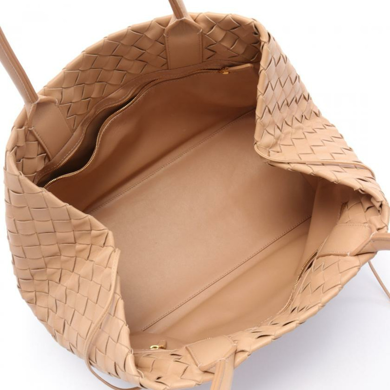 【日本直送】中古BOTTEGA VENETA[B]intrecciato 手提包 真皮托特包 米色-2