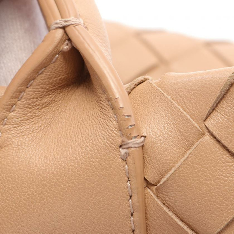 【日本直送】中古BOTTEGA VENETA[B]intrecciato 手提包 真皮托特包 米色-5