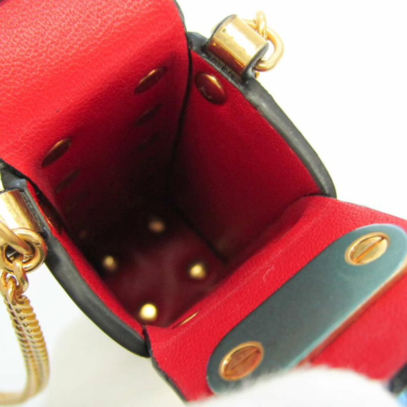 【日本直送】Valentino Garavani Lip Case 女士皮革手袋 金色-2