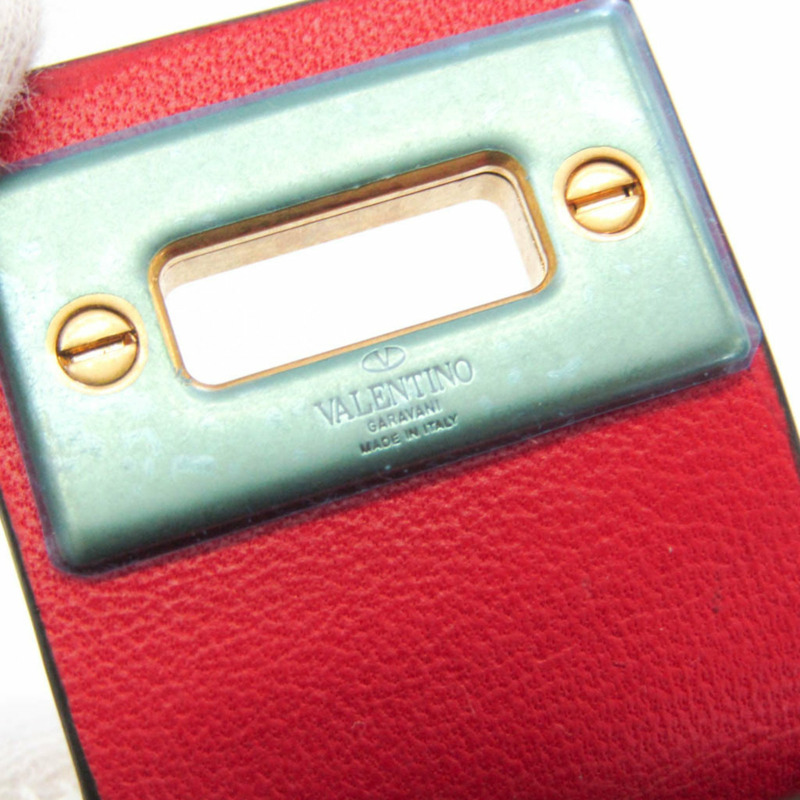 【日本直送】Valentino Garavani Lip Case 女士皮革手袋 金色-7