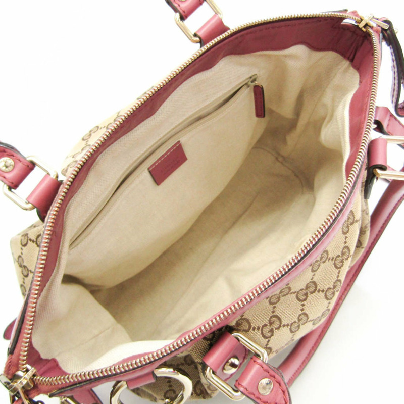 【日本直送】Gucci Sukey 247902 女士 GG 帆布、皮革手提包、單肩包米色、粉色-2