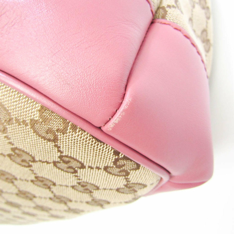 【日本直送】Gucci Sukey 247902 女士 GG 帆布、皮革手提包、單肩包米色、粉色-3