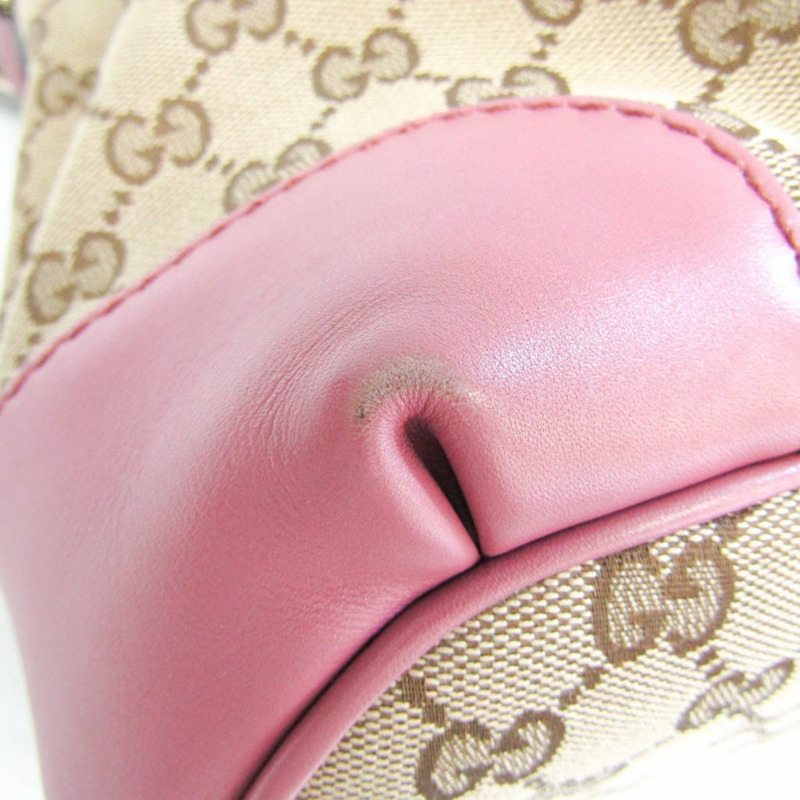 【日本直送】Gucci Sukey 247902 女士 GG 帆布、皮革手提包、單肩包米色、粉色-4