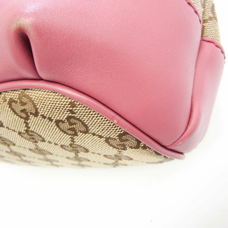 【日本直送】Gucci Sukey 247902 女士 GG 帆布、皮革手提包、單肩包米色、粉色-5