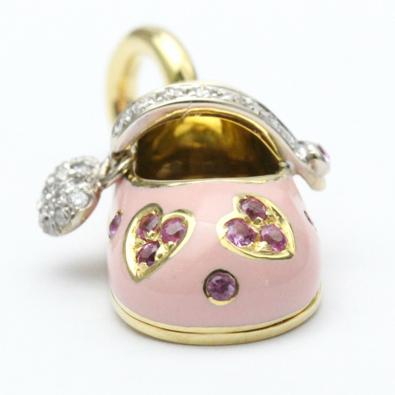 【日本直送】Aaron Basha Shoe Pendant 黃金（18K）鑽石男士女士時尚吊墜項鍊（金色）-2