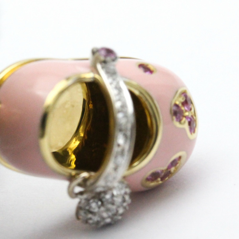 【日本直送】Aaron Basha Shoe Pendant 黃金（18K）鑽石男士女士時尚吊墜項鍊（金色）-6