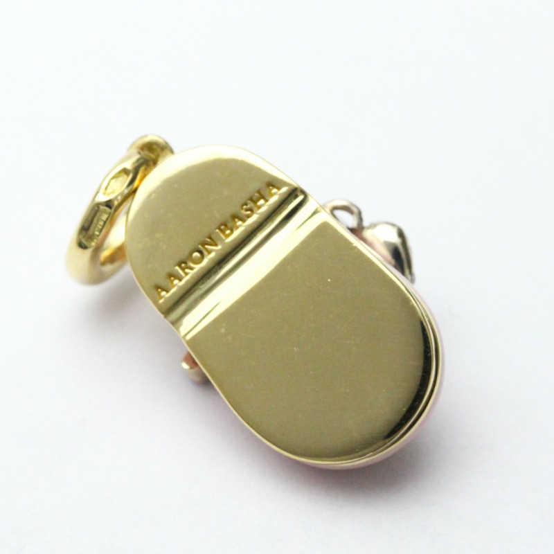 【日本直送】Aaron Basha Shoe Pendant 黃金（18K）鑽石男士女士時尚吊墜項鍊（金色）-7