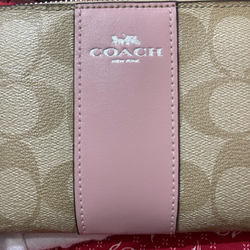 (已售出)COACH淺卡粉紅PVC小手拿包母親節禮物首選-18