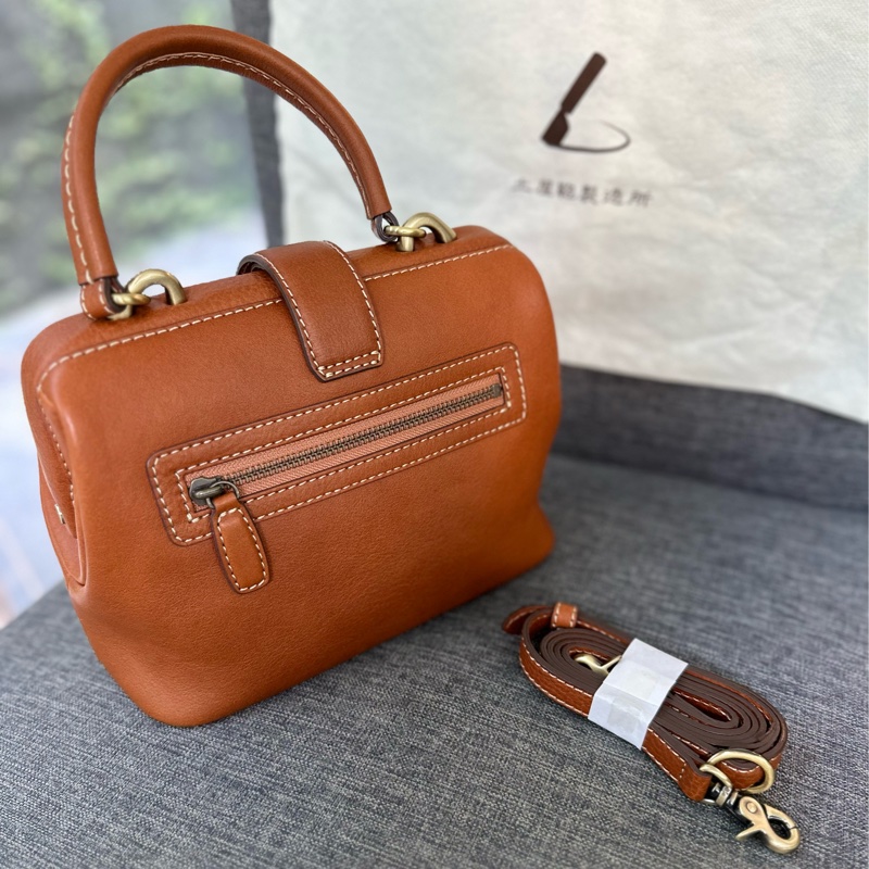 全新未使用 土屋鞄製造所 Tone Oilnume 迷你郵差包（棕色）-1