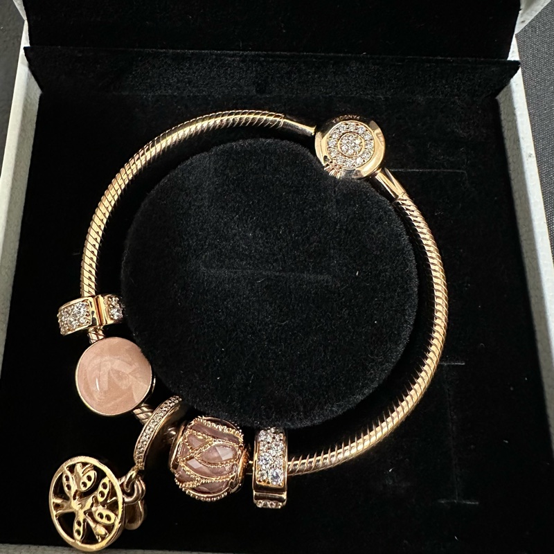 潘朵拉pandora 玫瑰金飾品手鍊-1