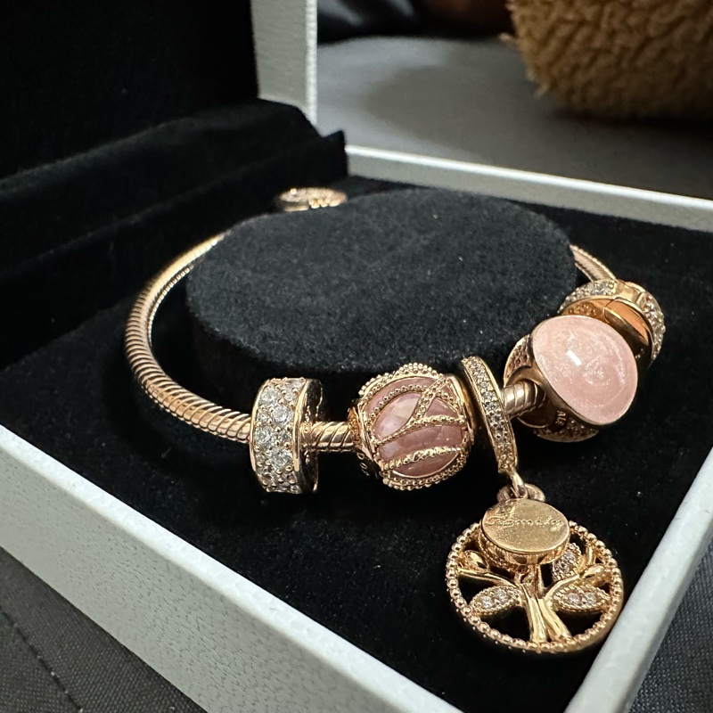 潘朵拉pandora 玫瑰金飾品手鍊-3
