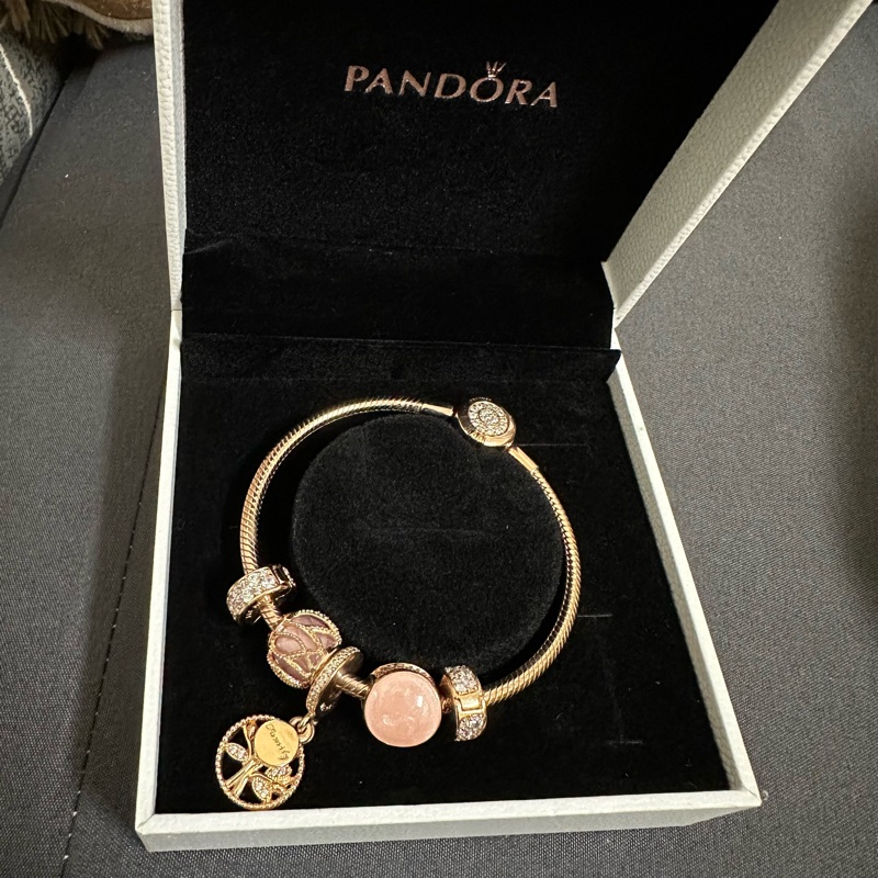 潘朵拉pandora 玫瑰金飾品手鍊-13