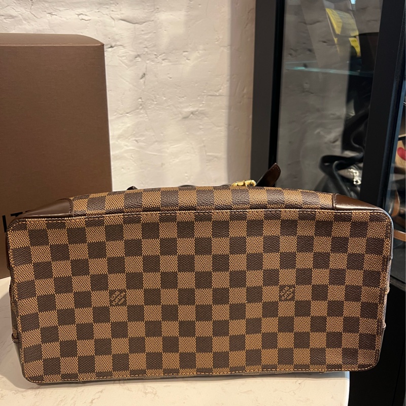 LV棕棋盤格托特包🖤-12