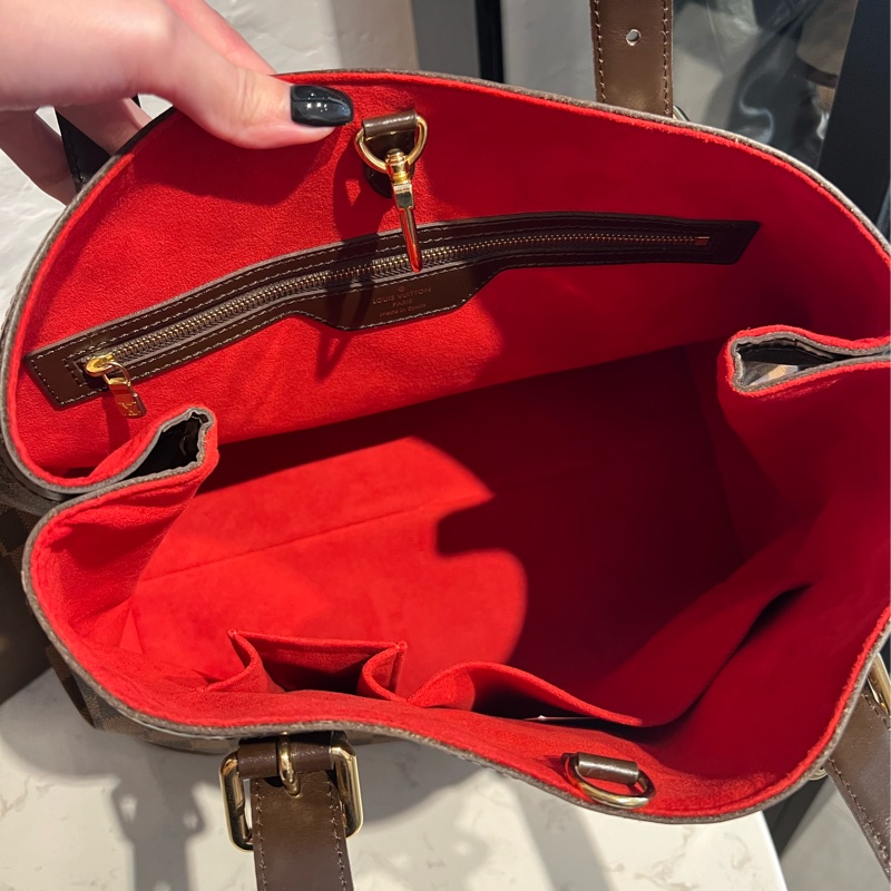 LV棕棋盤格托特包🖤-13