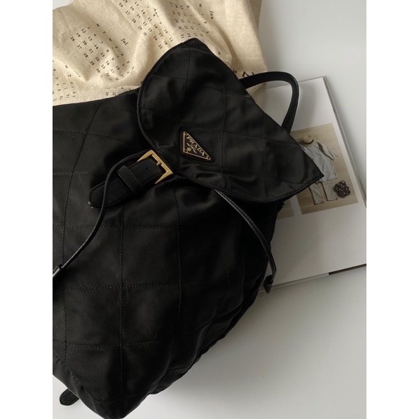 Prada 菱格後背包-0