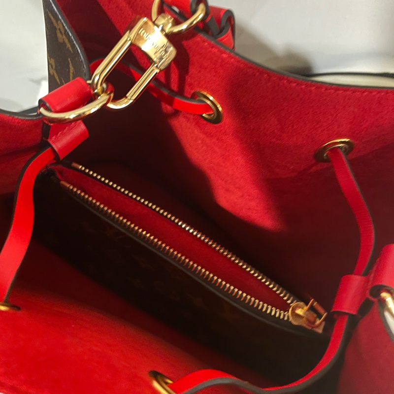 Lv NéoNoé 紅色水桶包-3