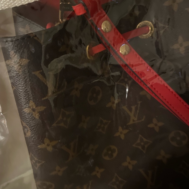 Lv NéoNoé 紅色水桶包-6